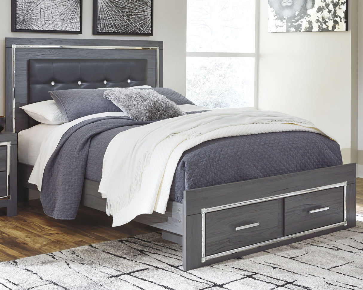 Lodanna - Panel Bed Gray Queen 2 Drawers by Signature Design by Ashley® | Bel Furniture