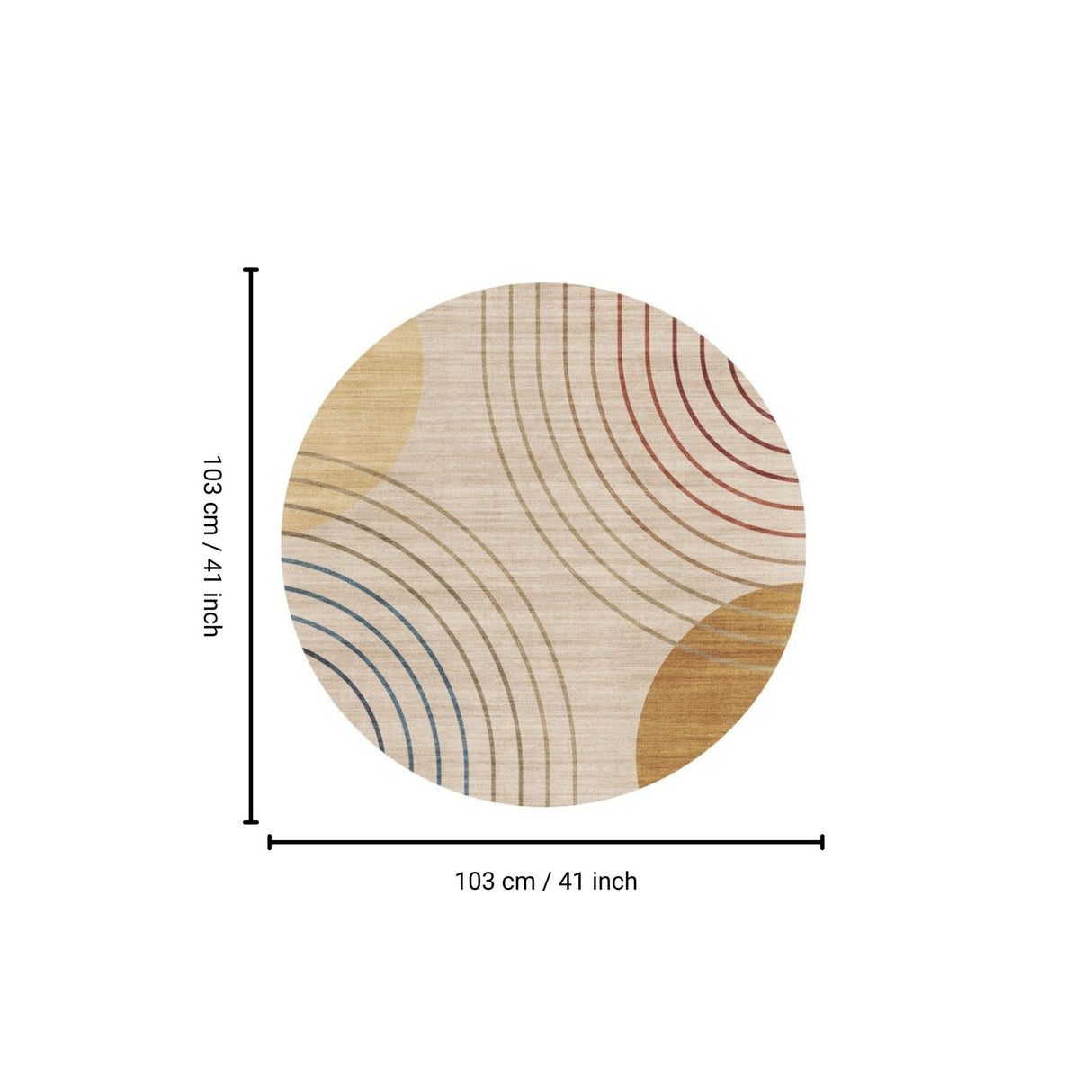 Rabbit - Washable Non - Slip Round Rug - Ivory / Light Brown by Icona Home Decor | Bel Furniture