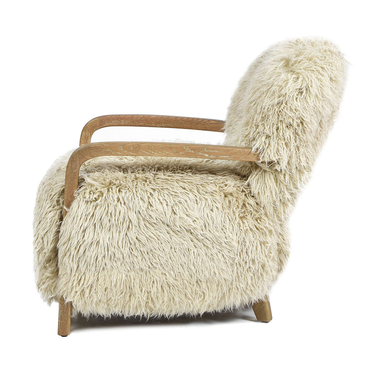 Enchante - New Zealand Sheepskin Accent Arm Chair - Taupe / Natural by Jennifer Taylor Home | Bel Furniture