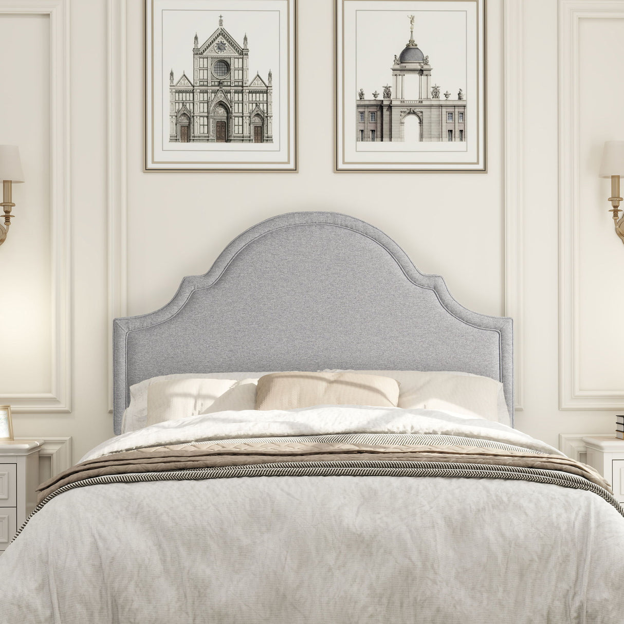 Catherine - Luxurious Comfort Upholstered Headboard by Jennifer Taylor Home | Bel Furniture