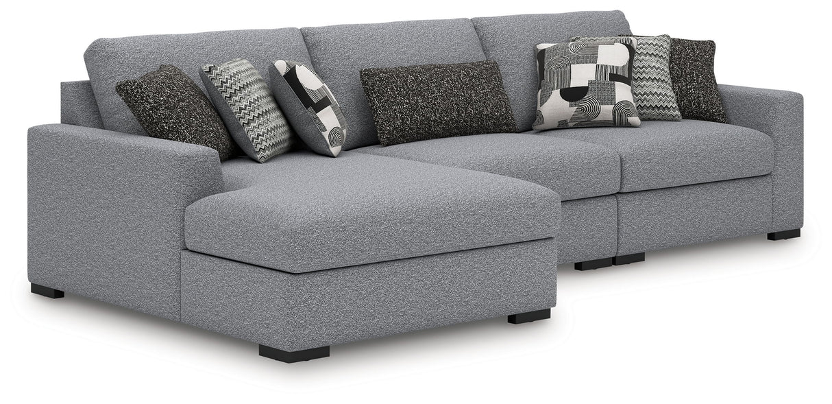 Bealton - Sectional Gray 3 Pc. Left Arm Facing Corner Chaise Sectional by Benchcraft® | Bel Furniture
