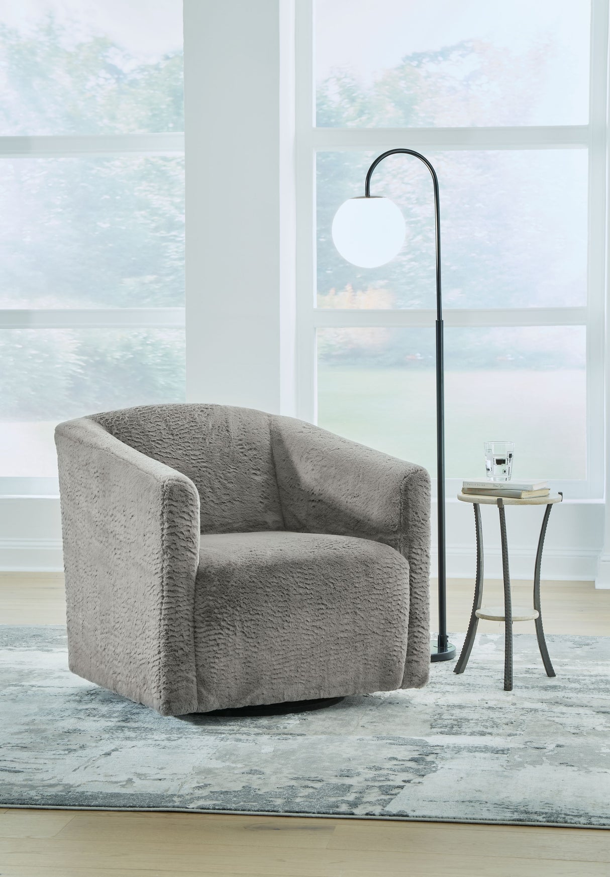 Bramner - Charcoal - Swivel Accent Chair by Signature Design by Ashley® | Bel Furniture