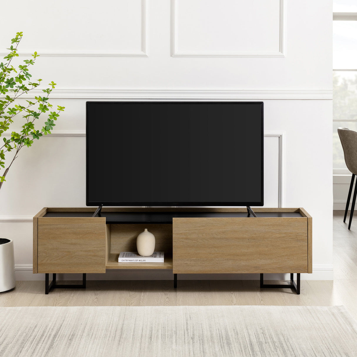 Contemporary Low Profile TV Stand by Walker Edison | Bel Furniture