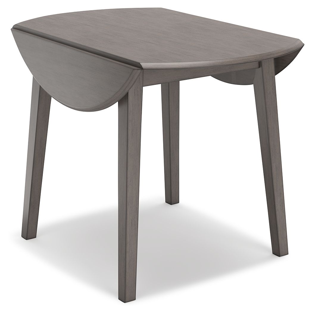 Shullden - Gray - Round Drm Drop Leaf Table by Signature Design by Ashley® | Bel Furniture