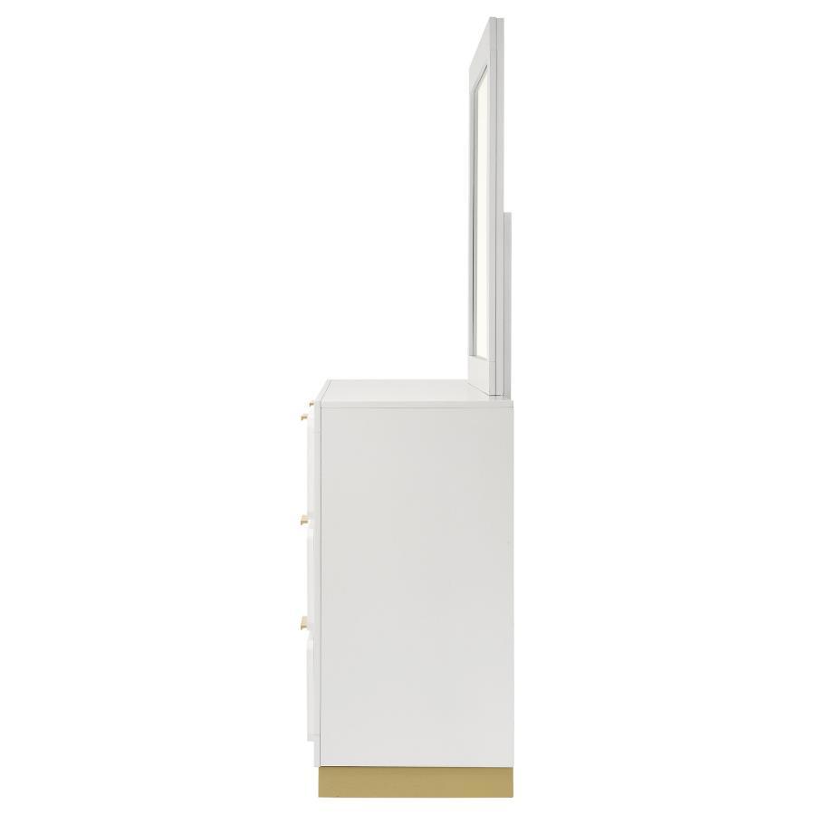 Caraway - 6-Drawer Bedroom Dresser With Mirror by Coaster Fine Furniture | Bel Furniture