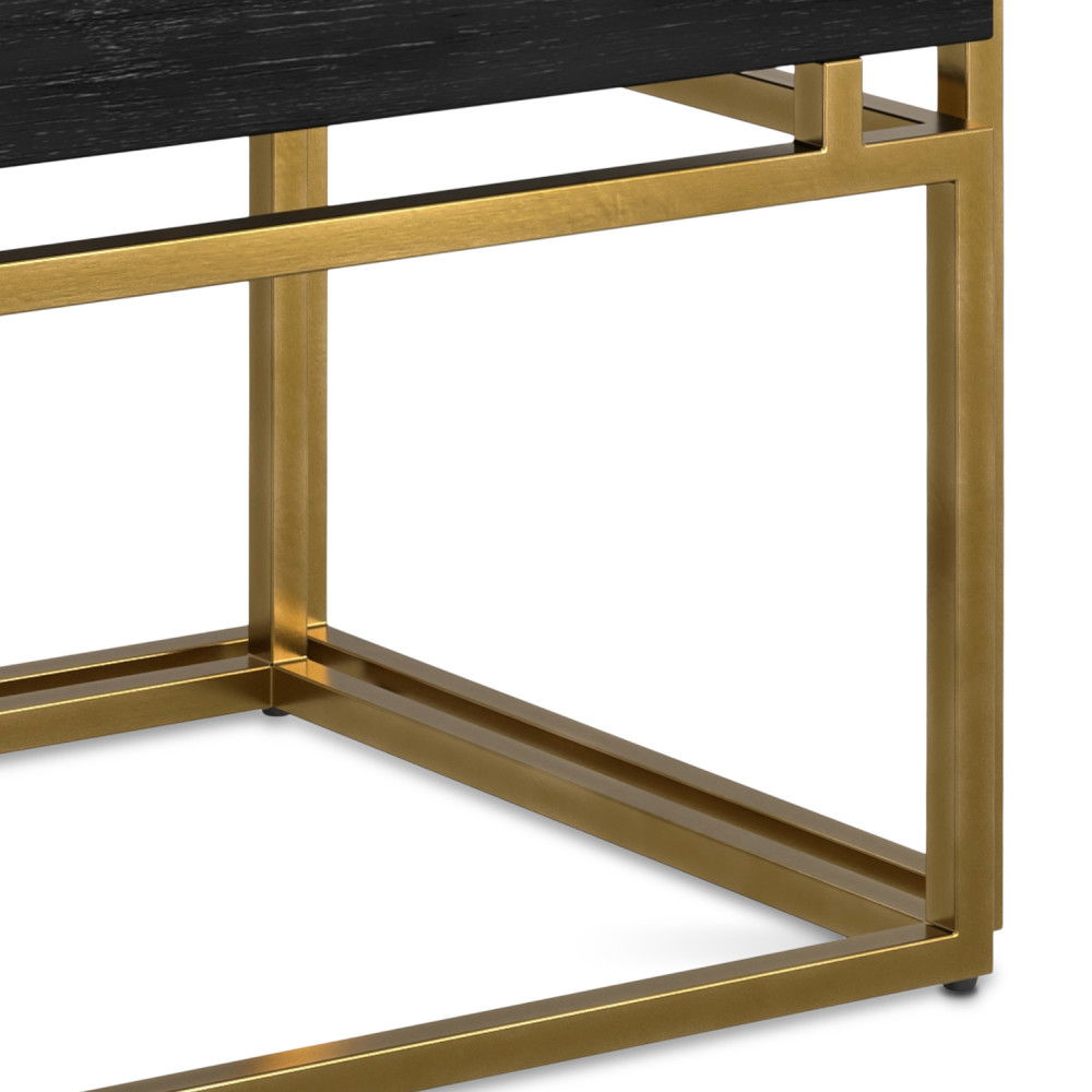 Macy - 2 Pieces Nesting Table - Black / Gold by Simpli-Home | Bel Furniture