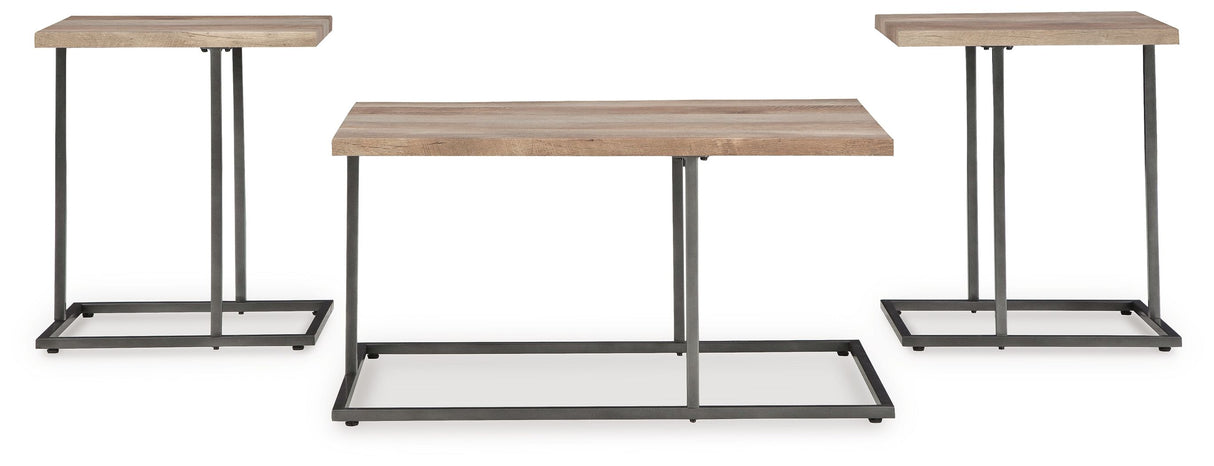 Albreane - Grayish Brown / Black - Occasional Table Set (Set of 3) by Signature Design by Ashley® | Bel Furniture