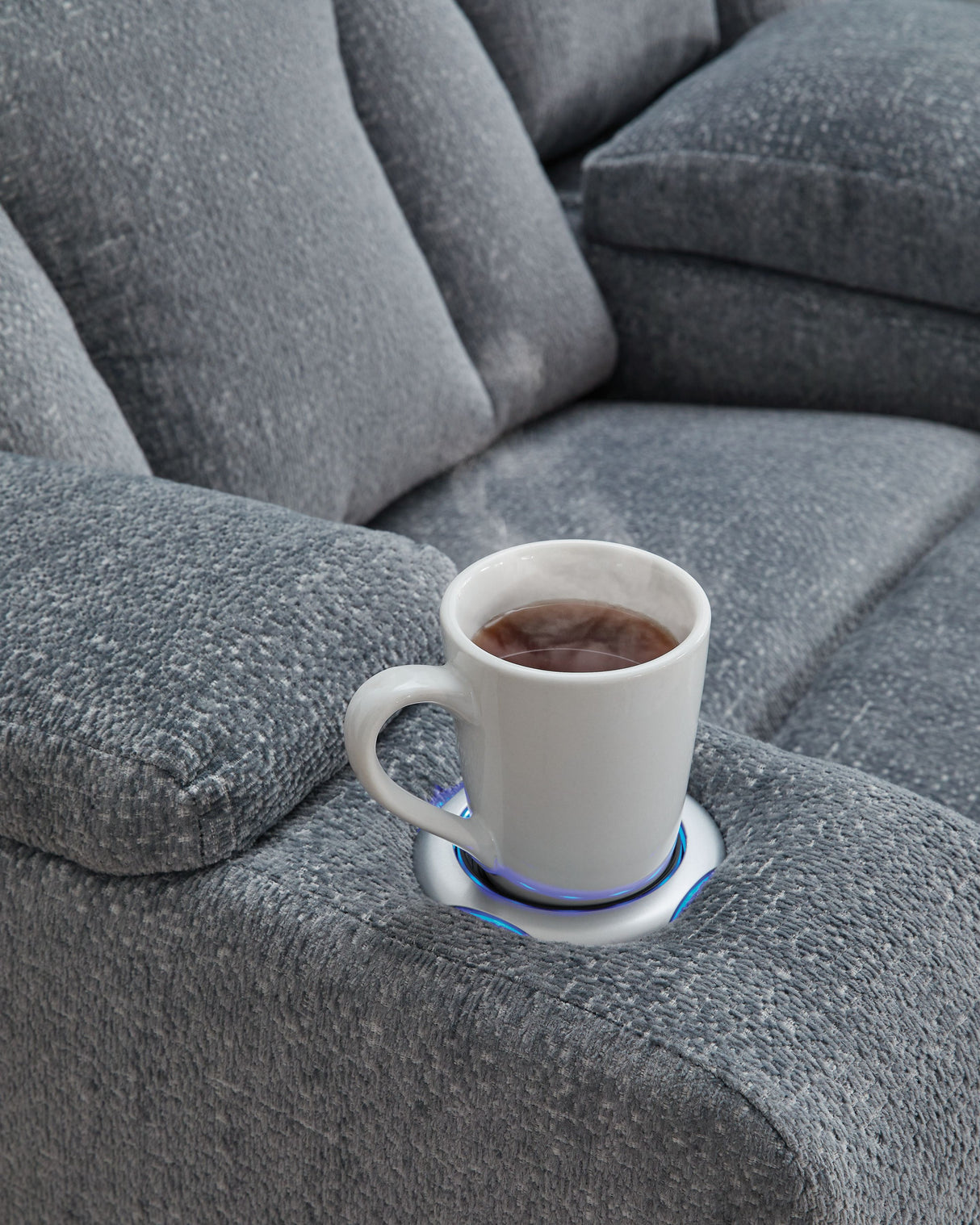 Studio Cave - Steel - Power Reclining Loveseat with Console by Signature Design by Ashley® | Bel Furniture