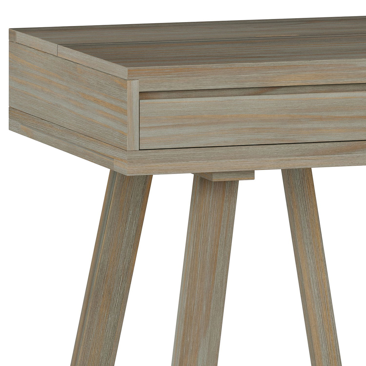 Bowman - Flip Up Desk - Distressed Gray by Simpli-Home | Bel Furniture