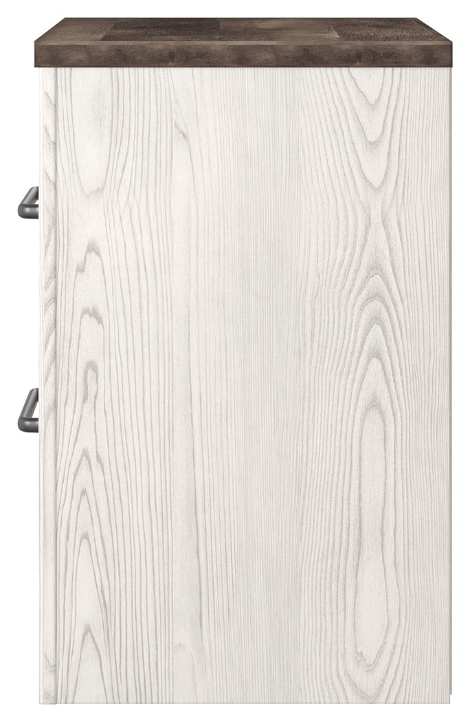 Gerridan - White / Gray - Two Drawer Night Stand by Signature Design by Ashley® | Bel Furniture