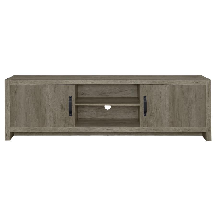 Burke - 2 Door Engineered Wood TV Stand - Gray Driftwood by CoasterEssence | Bel Furniture
