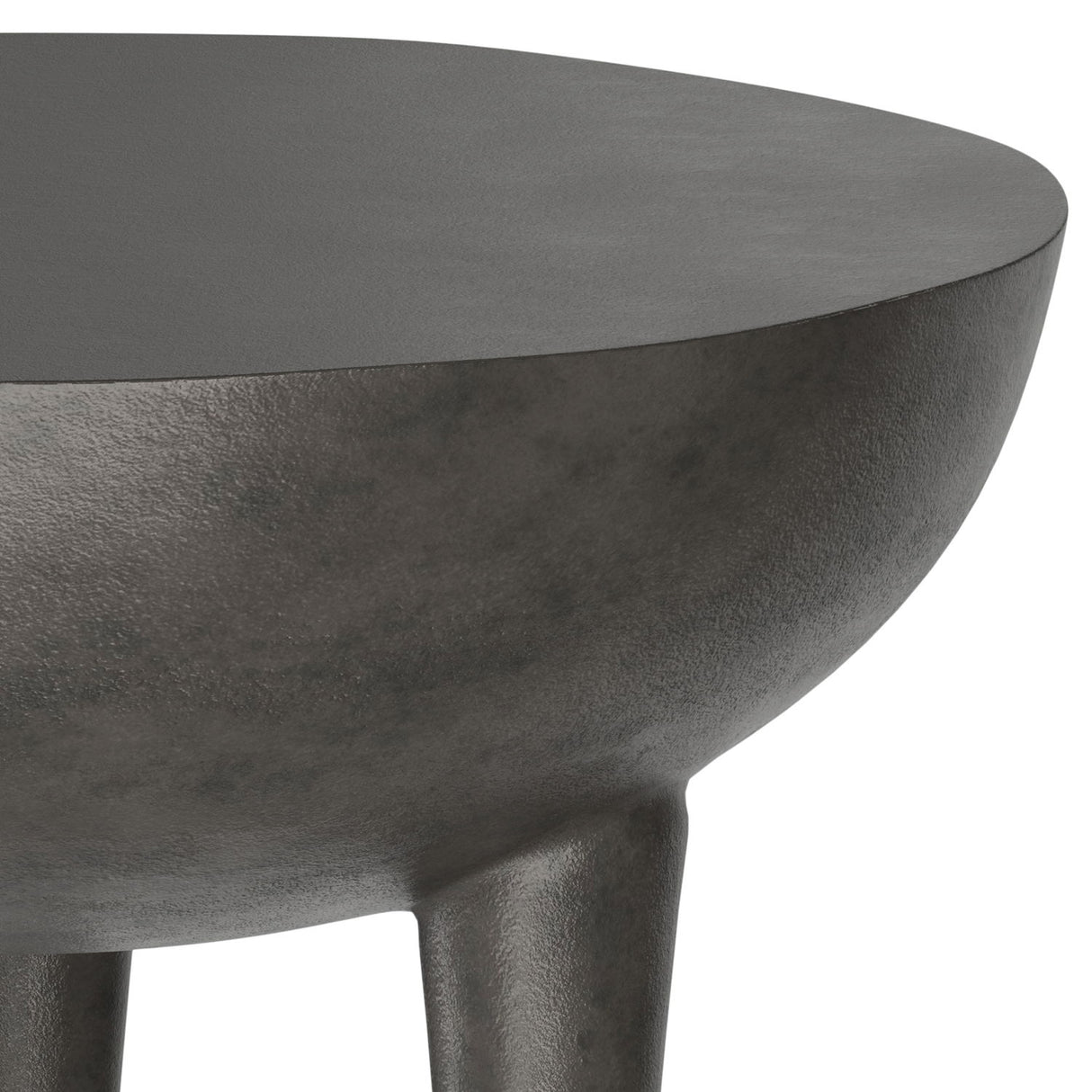 Otto - Cast Aluminum Side Table - Black by Simpli-Home | Bel Furniture