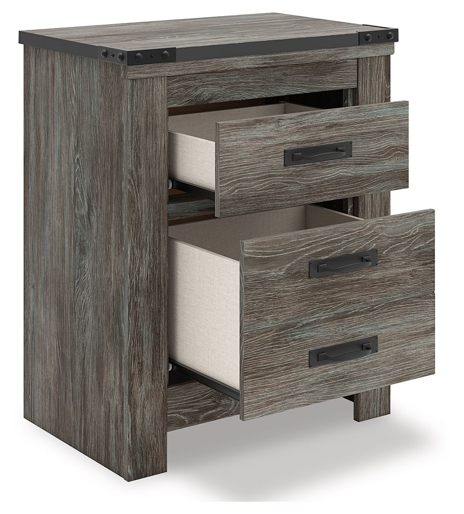 Frandern - Gray - Two Drawer Night Stand by Signature Design by Ashley® | Bel Furniture