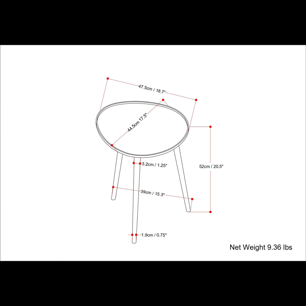 Tanner - Metal Side Table - Gold