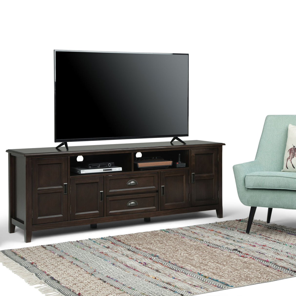 Burlington - TV Media Stand by Simpli-Home | Bel Furniture