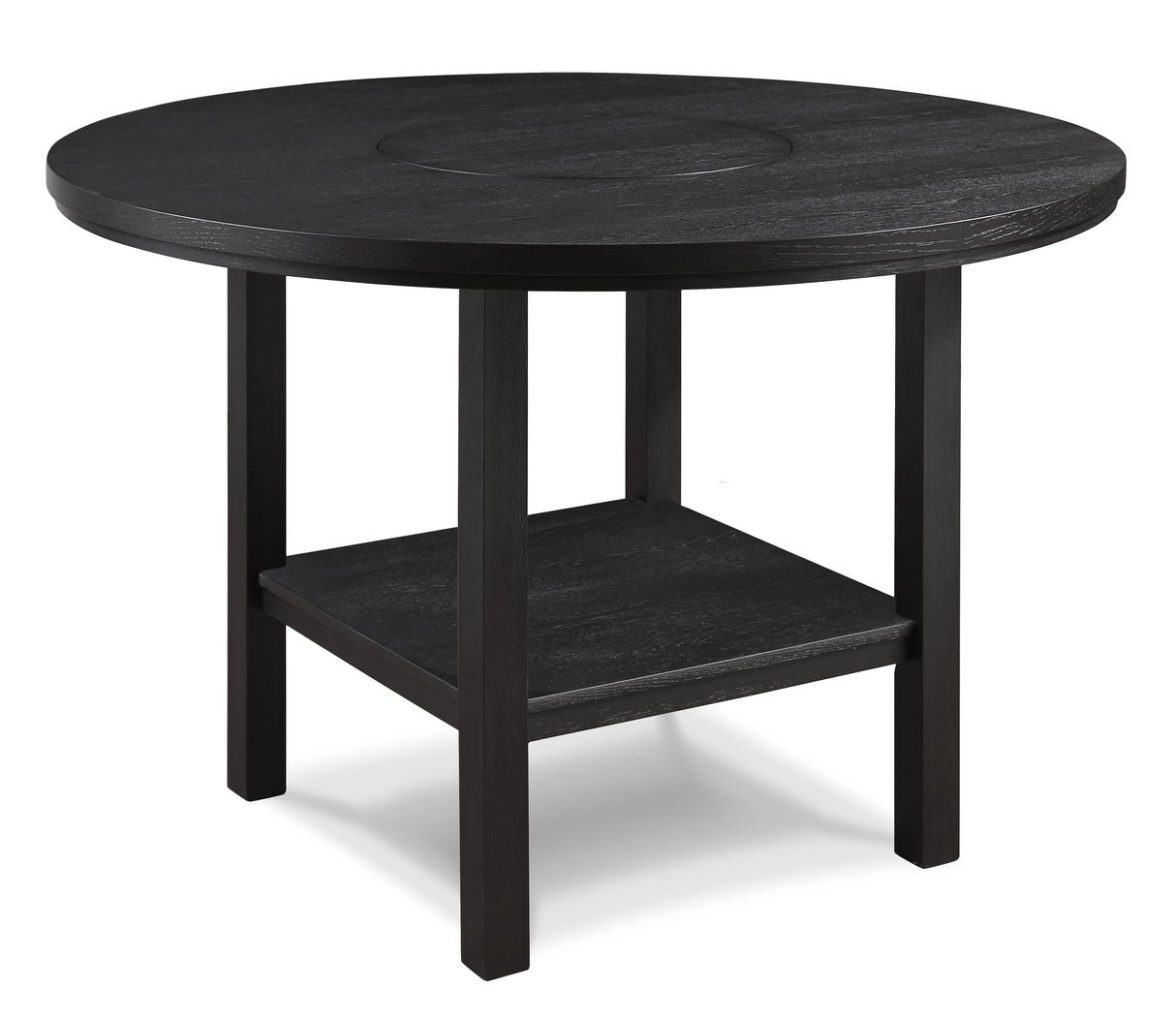 Guthrie - Counter Height Round Table With Lazysusan - Charcoal by Crown Mark | Bel Furniture
