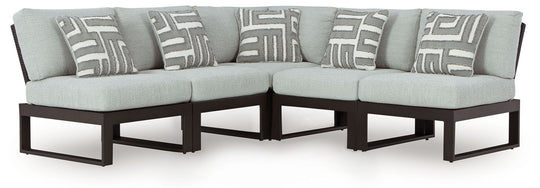 Beachloft - Outdoor Sectional Black 5 Pc. Sectional by Signature Design by Ashley® | Bel Furniture