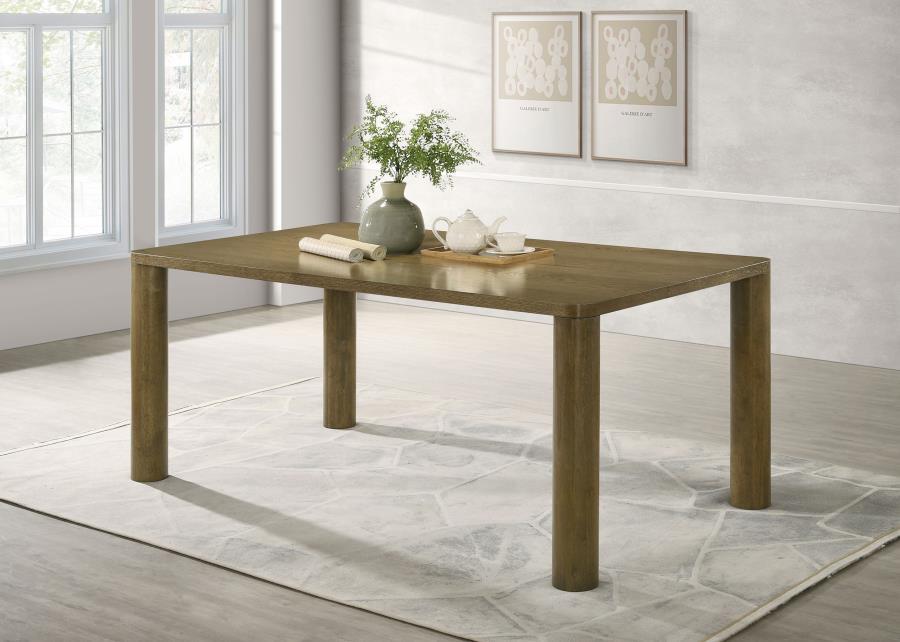 Castlewood - Rectangular Wood Dining Table - Brown Oak by Coaster Fine Furniture | Bel Furniture