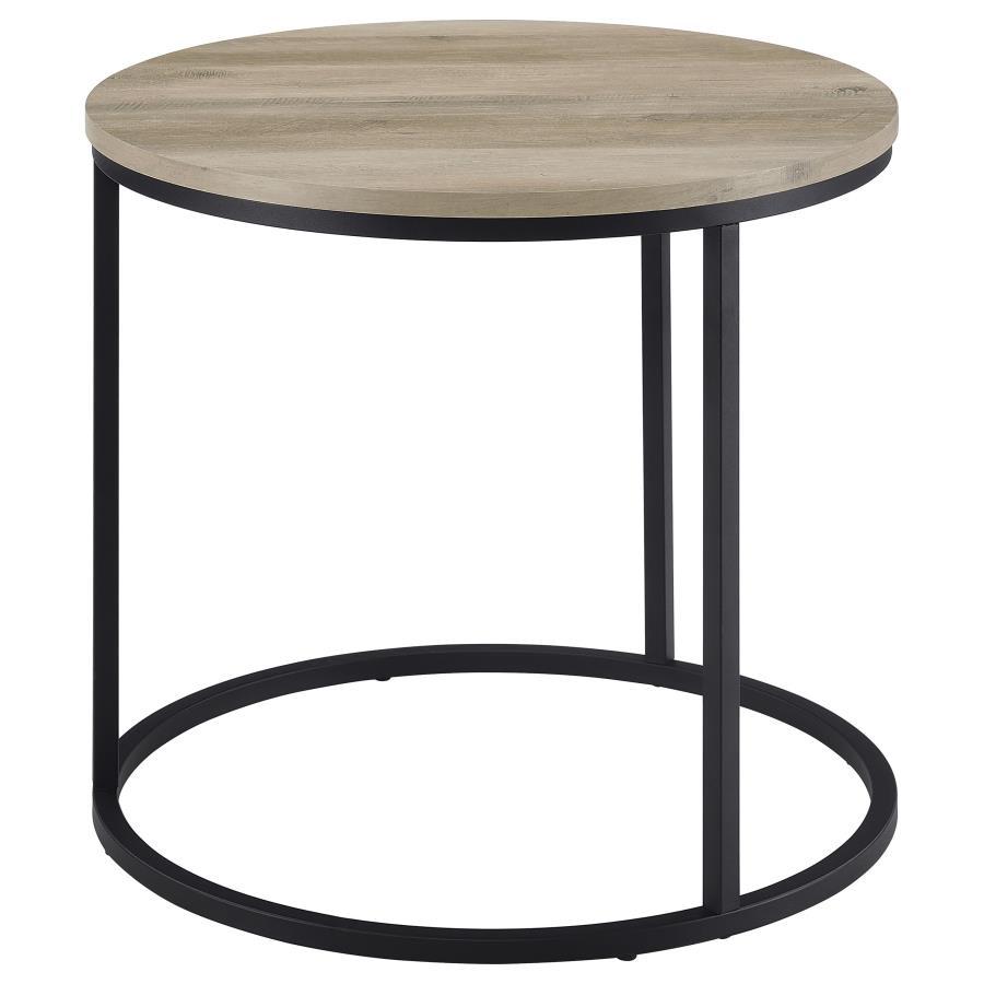 Lainey - Round Faux Marble Side End Table