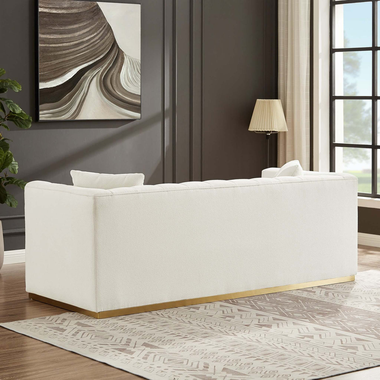 Eleanor - Sofa - Beige / Gold / Ivory / Ivory White