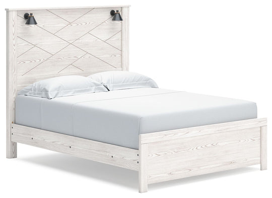 Gerridan - Panel Bed With Sconces