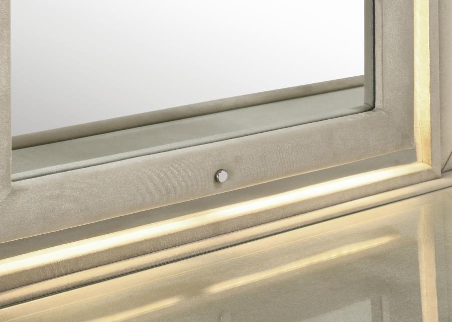 Lorient - LED Dresser Mirror - Ivory And Camel