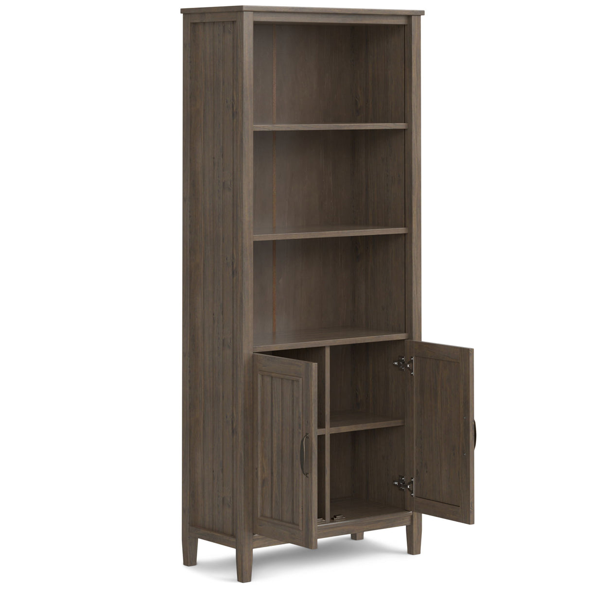 Lev - Bookcase - Smoky Brown by Simpli-Home | Bel Furniture