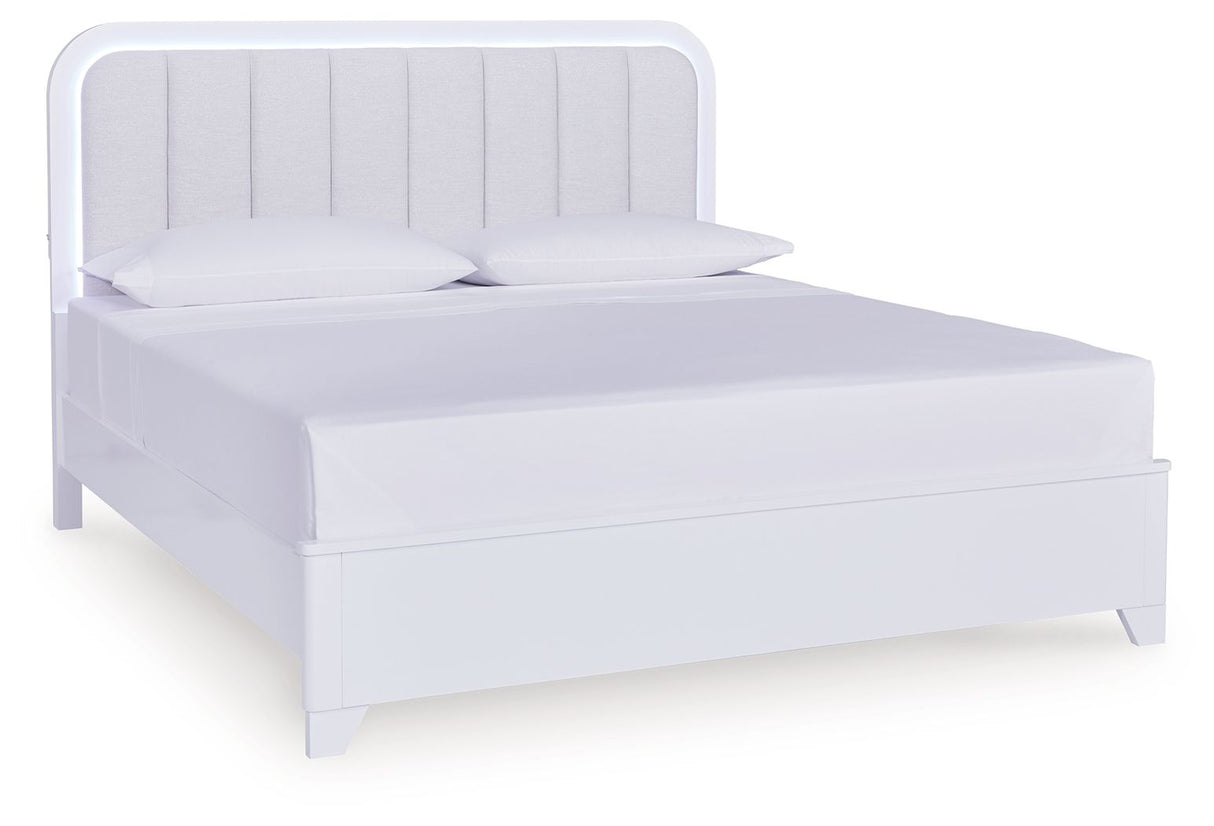 Jarlee - Upholstered Panel Bed White by Signature Design by Ashley® | Bel Furniture