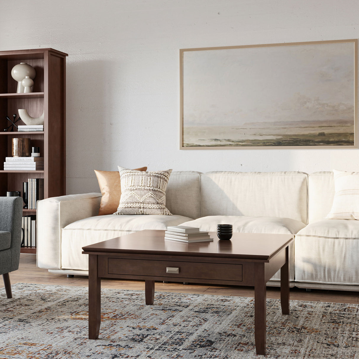 Artisan - Square Coffee Table - Russet Brown by Simpli-Home | Bel Furniture