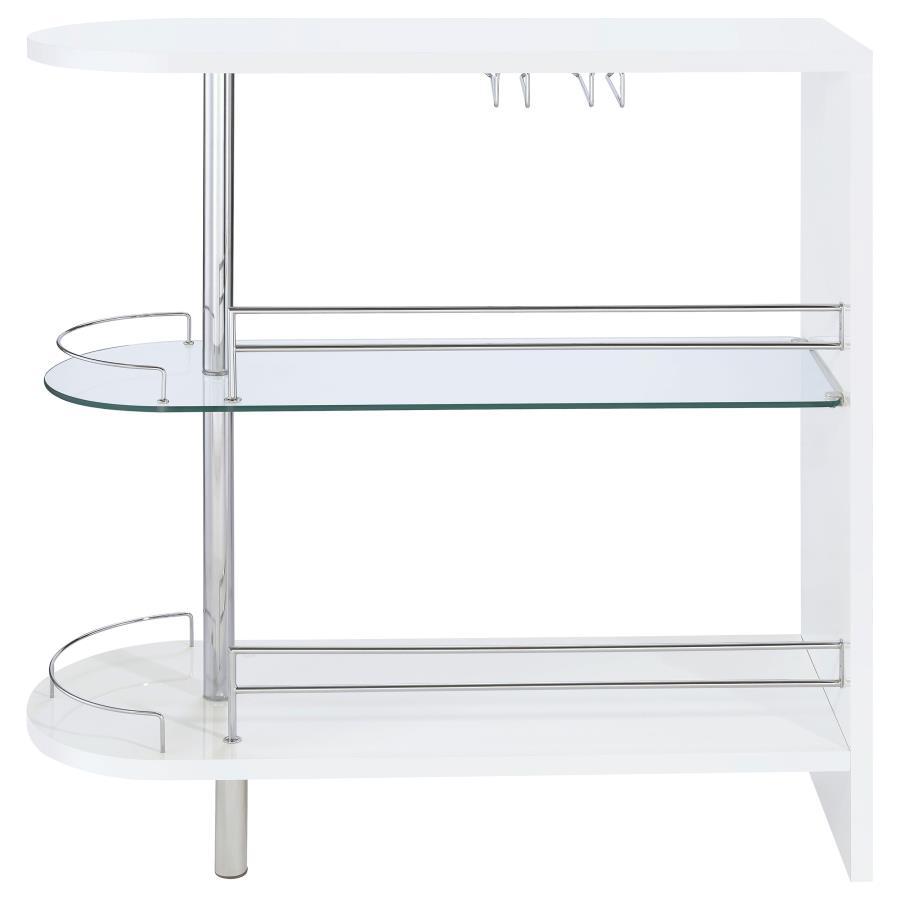 Adolfo - Rectangular 2-Tier Home Bar Table by CoasterEssence | Bel Furniture
