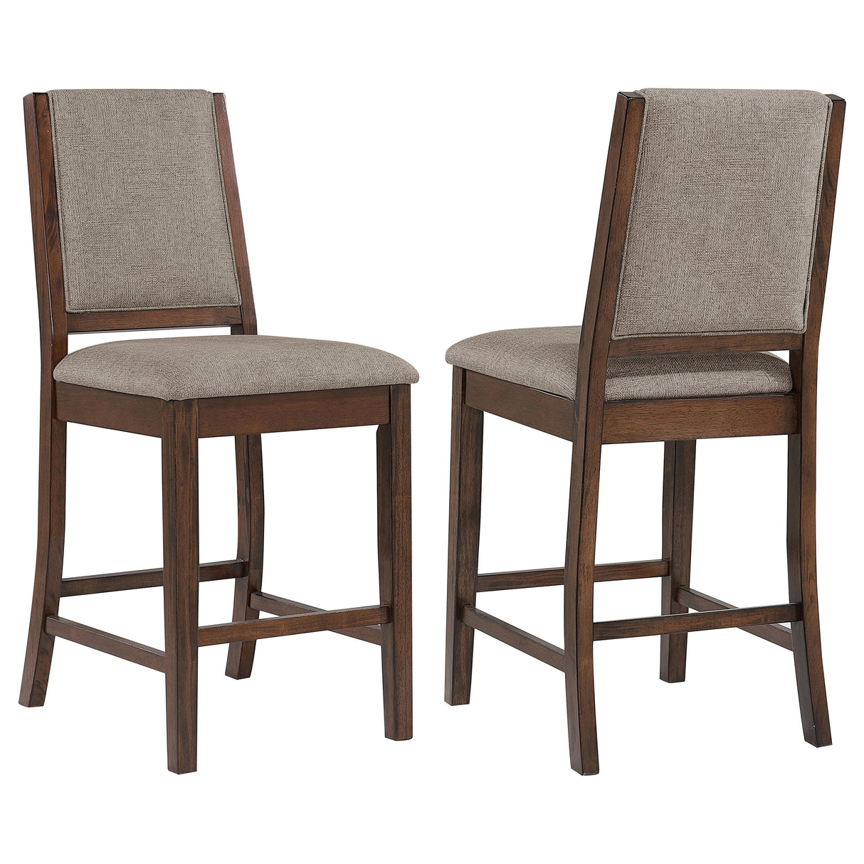 Patterson - Upholstered Counter Chair (Set of 2) - Mango Oak by CoasterEveryday | Bel Furniture
