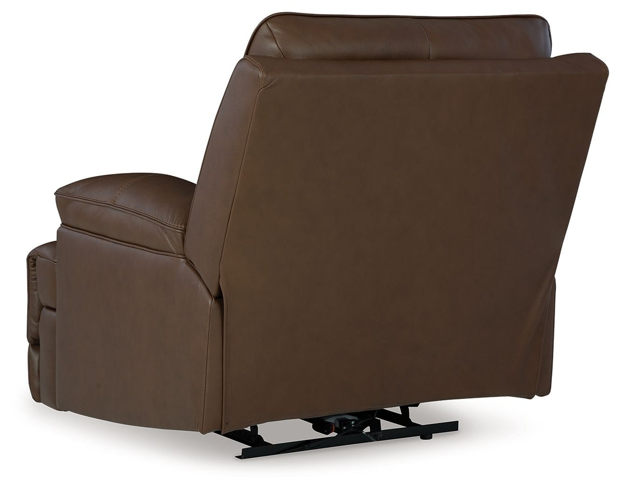 Vonryan - Tobacco - Power Recliner / Adj Headrest by Signature Design by Ashley® | Bel Furniture