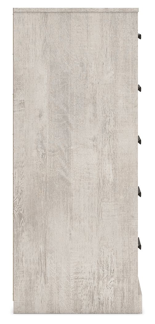 Shawburn - Whitewash - Five Drawer Chest by Signature Design by Ashley® | Bel Furniture
