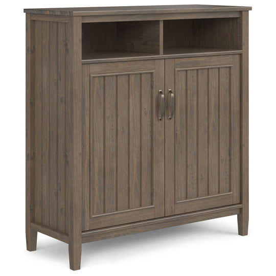 Lev - Medium Storage Cabinet - Smoky Brown by Simpli-Home | Bel Furniture