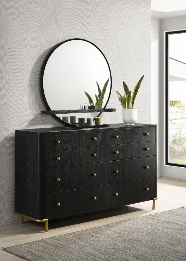 Arini - 8-Drawer Bedroom Dresser With Mirror by CoasterElevations | Bel Furniture
