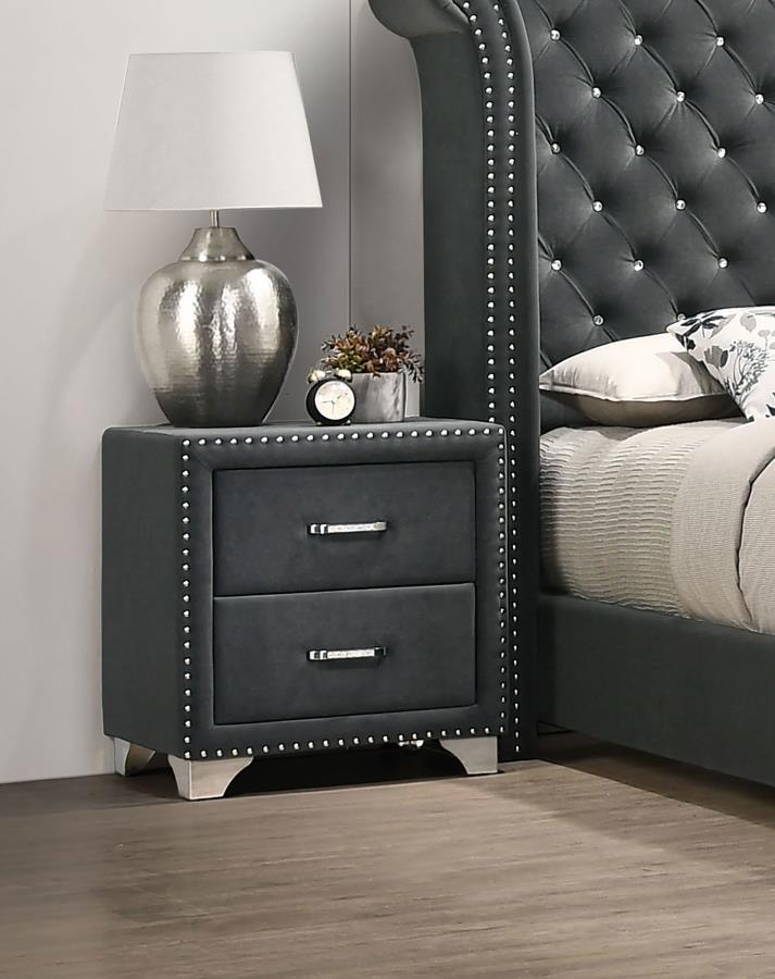 Melody - Upholstered 2-Drawer Nightstand by CoasterEveryday | Bel Furniture
