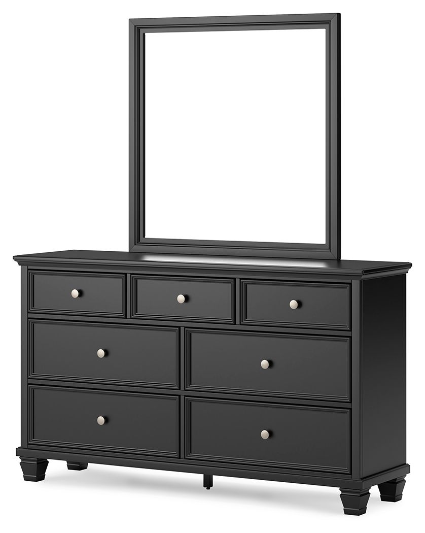 Lanolee - Black - Dresser And Mirror by Signature Design by Ashley® | Bel Furniture