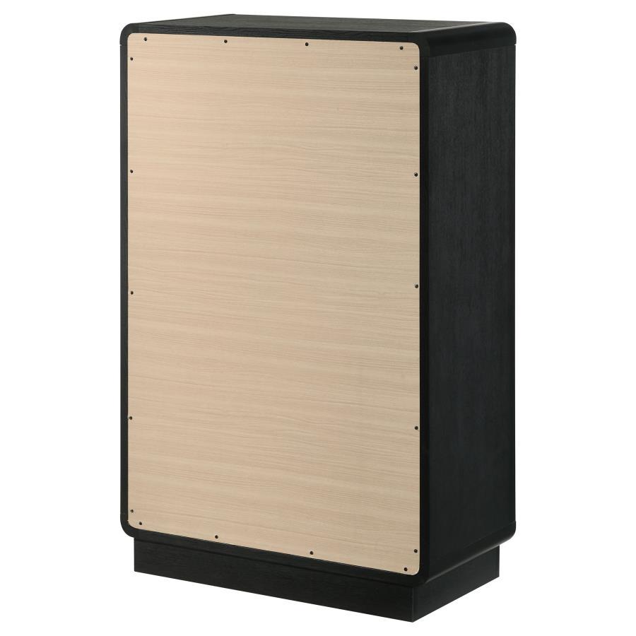 Cavelle - 5-Drawer Chest Of Drawers - Black by Coaster Fine Furniture | Bel Furniture