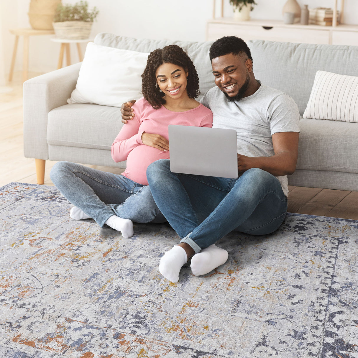 Payas - 2' X 8' Traditional Runner Rug - Ivory / Gray by Naar Rug | Bel Furniture