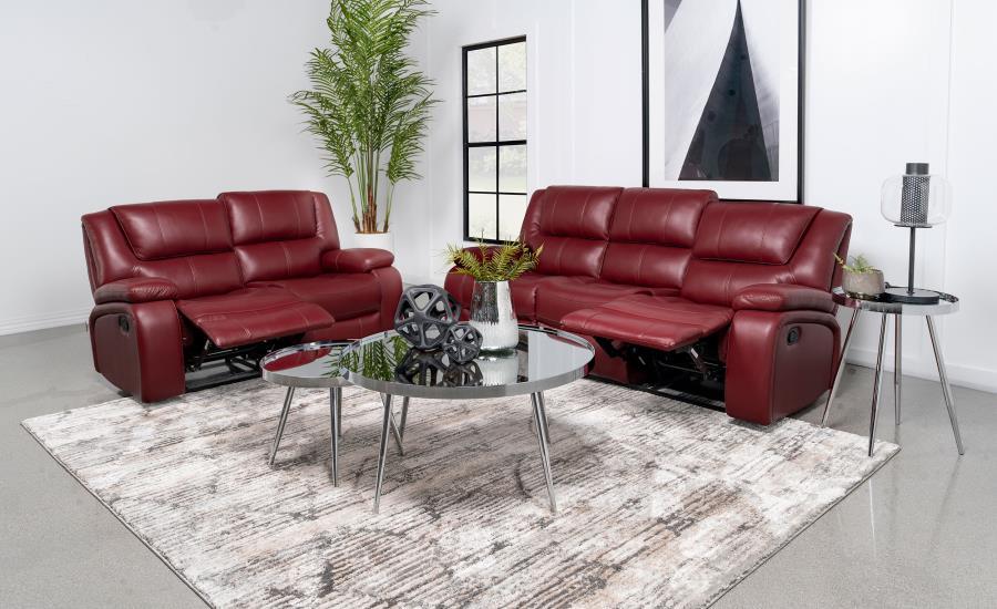 Camila - Upholstered Reclining Sofa Set by Coaster Fine Furniture | Bel Furniture