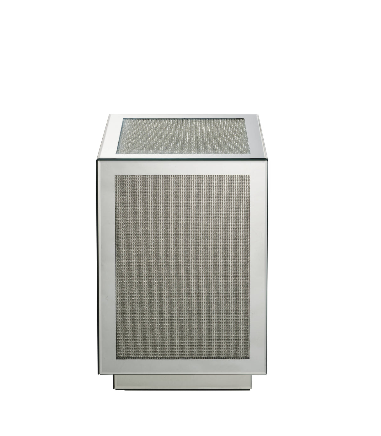 Noralie - Mirrored Faux Dimaonds Accent Table - Silver by Urban Nest | Bel Furniture
