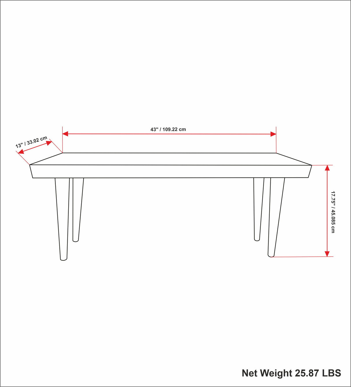 Durham - Bench - Distressed Natural