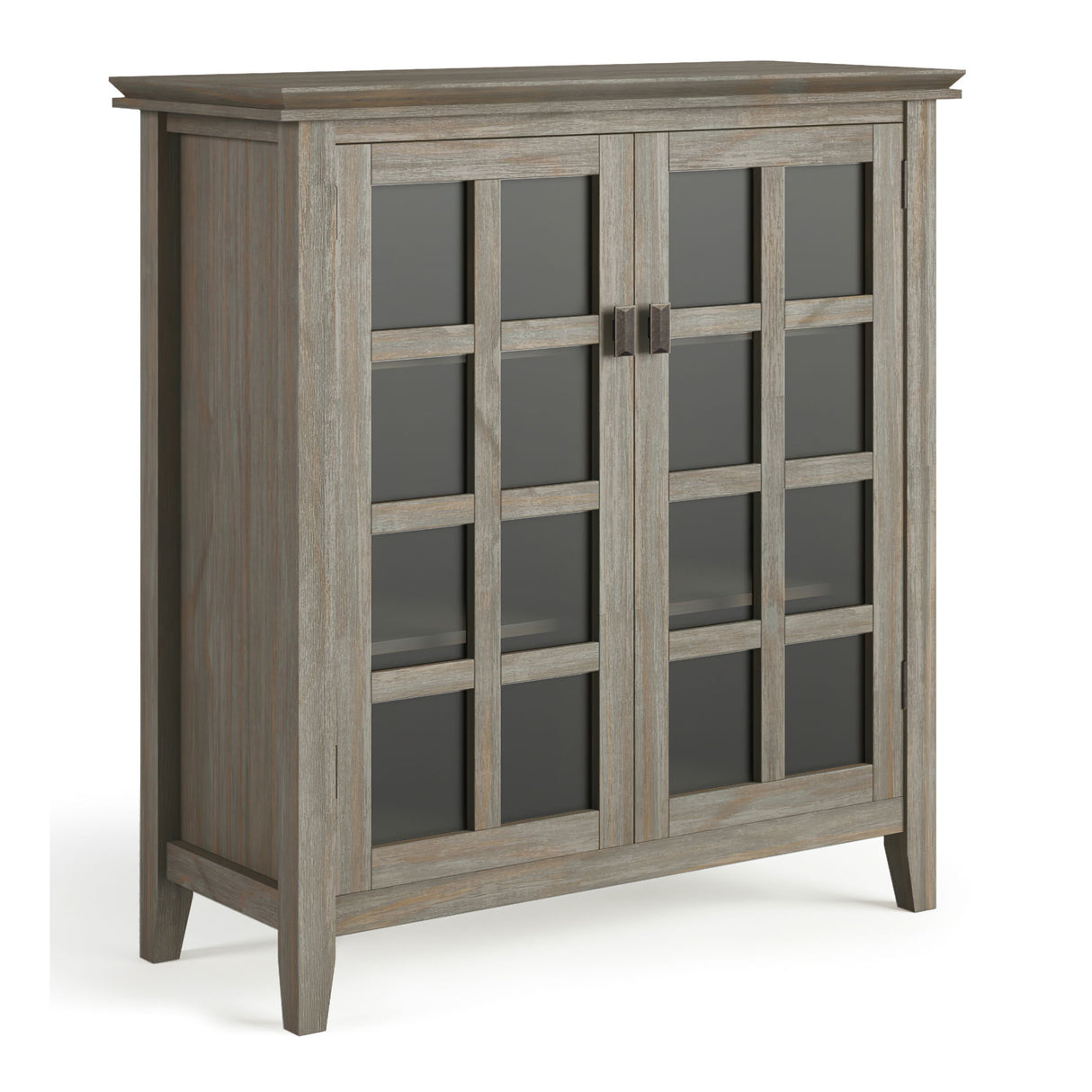 Artisan - Handcrafted Medium Storage Cabinet Dark Gray by Simpli-Home | Bel Furniture