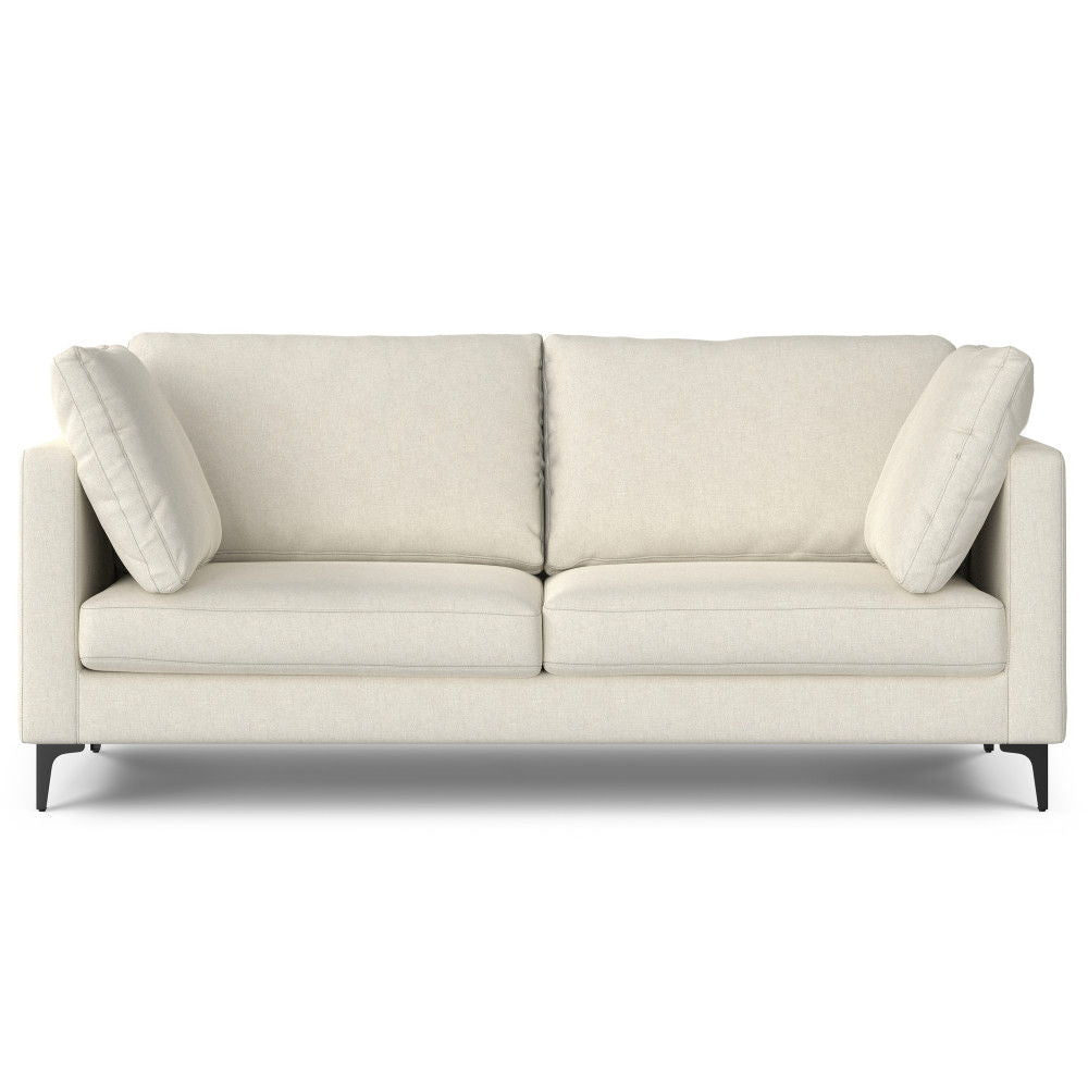 Ava - Mid Century Sofa, Upholstered Beige 38"W x 76"D x 34"H by Simpli-Home | Bel Furniture