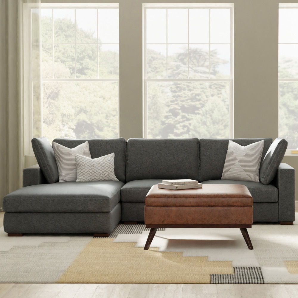 Charlie - Upholstered Deep Seater Sectional Sofa by Simpli-Home | Bel Furniture