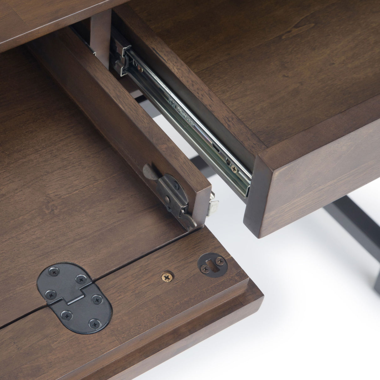 Banting - Mid Century Wide Desk, Handcrafted by Simpli-Home | Bel Furniture