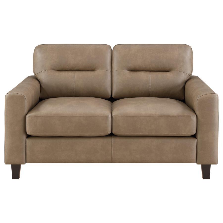 Scotland - Faux Leather Upholstered Sofa Set