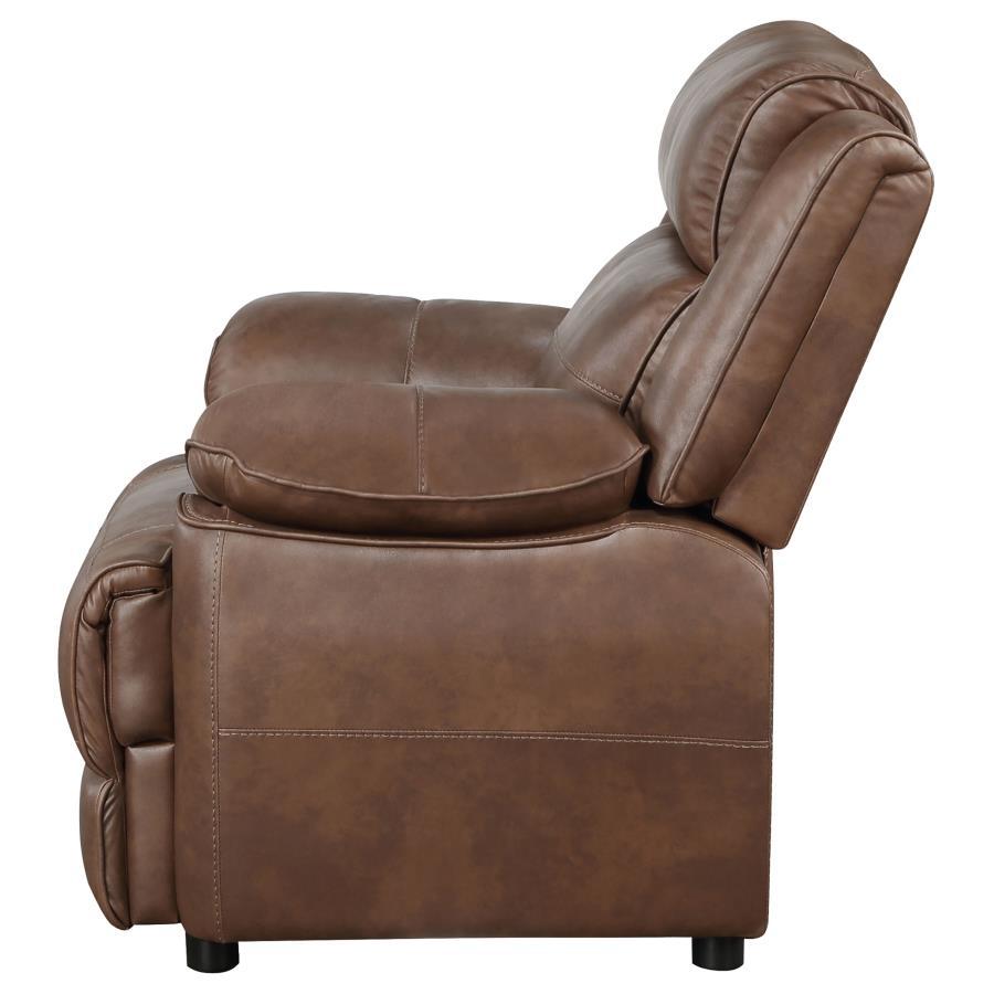 Ellington - Upholstered Padded Arm Accent Chair - Dark Brown by Coaster Fine Furniture | Bel Furniture