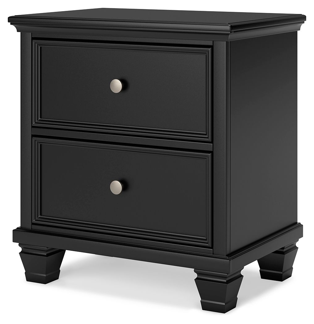 Lanolee - Black - Two Drawer Nightstand by Signature Design by Ashley® | Bel Furniture