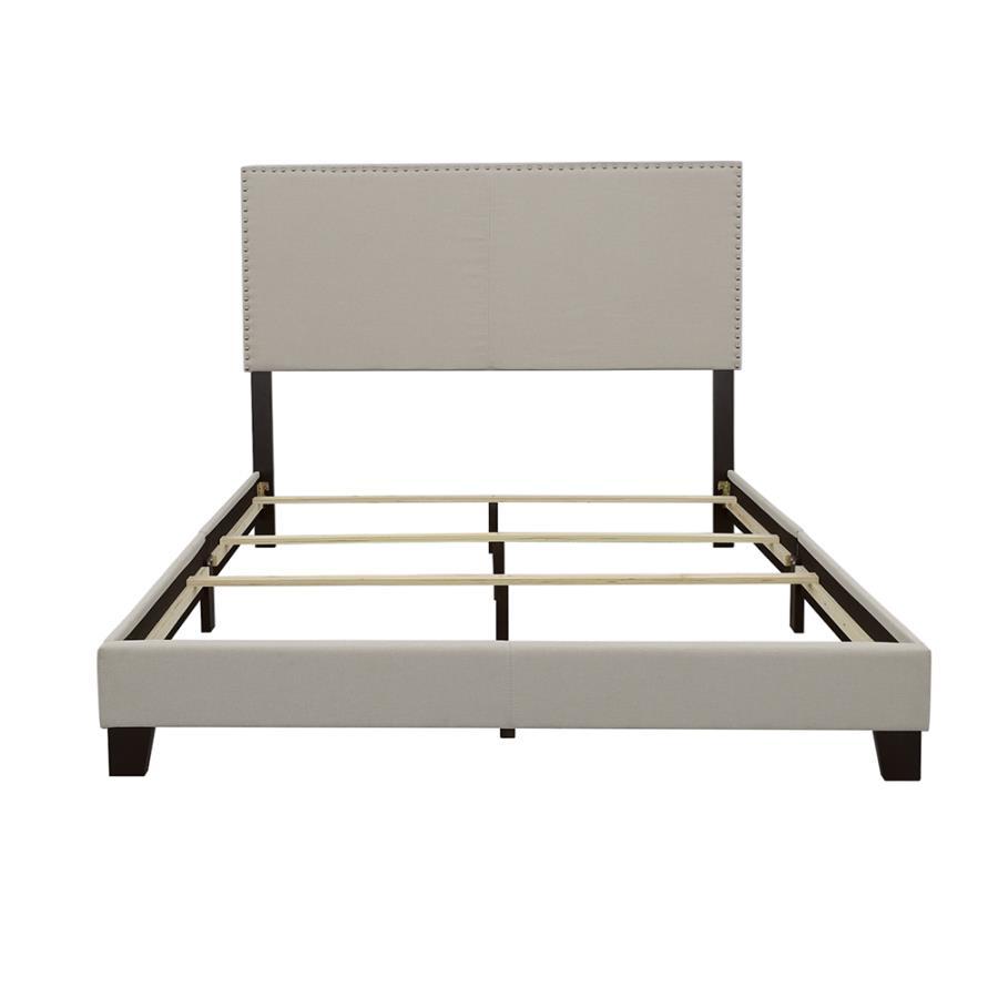 Boyd - Upholstered Panel Bed Beige Queen by CoasterEveryday | Bel Furniture